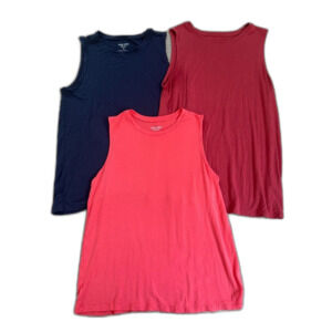 Nine West Soft Spun Stitchfix Shell Sleeveless Top bundle Red, Pink, Navy medium